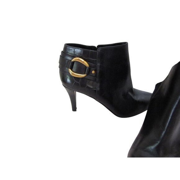 Vince Camuto Selmente Buckled Black Leather Booties SZ 8M - Picture 2 of 6